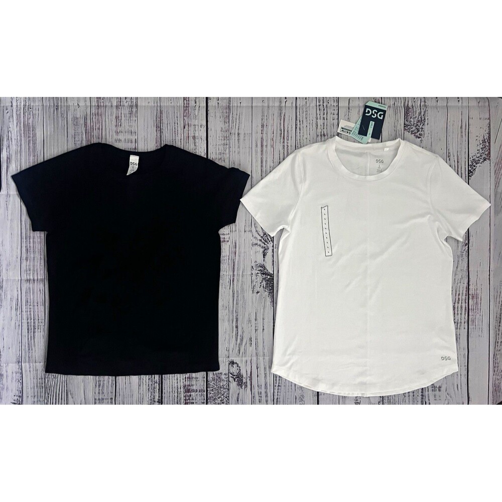 DSG Girls Black & White Athletic T-Shirt Bundle NWT & NWOT Size L 14